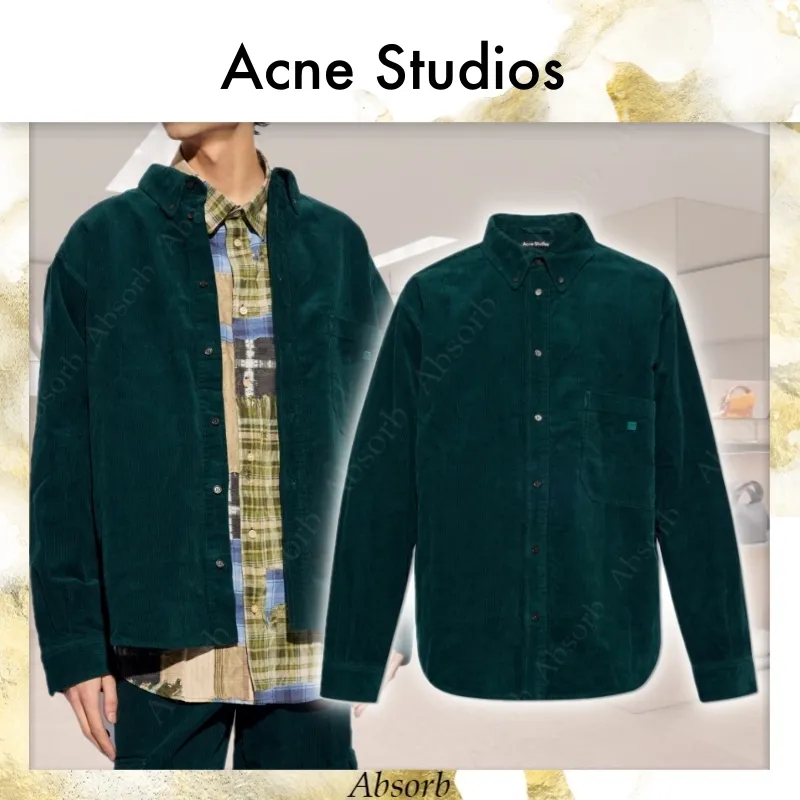 Acne Studios  |Unisex Corduroy Street Style Long Sleeves Plain Oversized