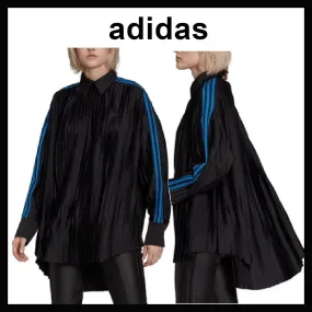 adidas  |Stripes Unisex Dolman Sleeves Street Style Long Sleeves