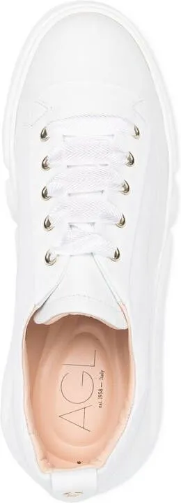 AGL leather chunky sneaker White