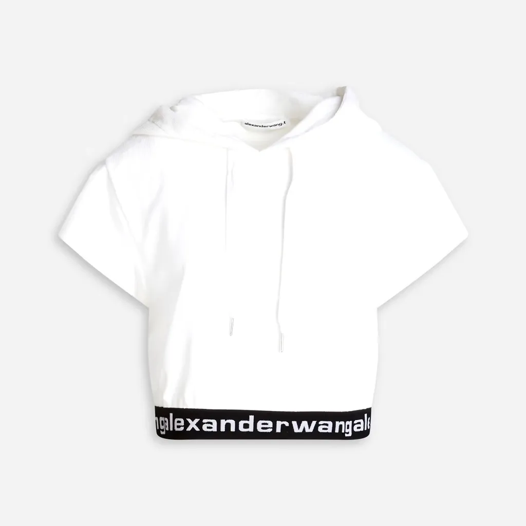 Alexander Wang  |Corduroy Street Style Plain Cotton Short Sleeves Logo