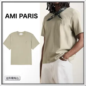 AMI PARIS  |Crew Neck Cotton Designers Crew Neck T-Shirts