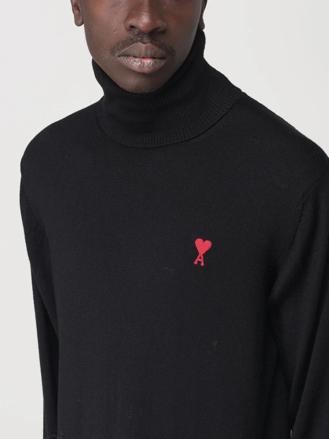 AMI PARIS  |Pullovers Wool Long Sleeves Plain Logo Designers Sweaters