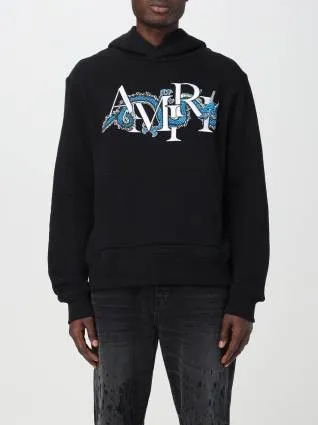 AMIRI  |Pullovers Street Style Long Sleeves Cotton Logo Hoodies