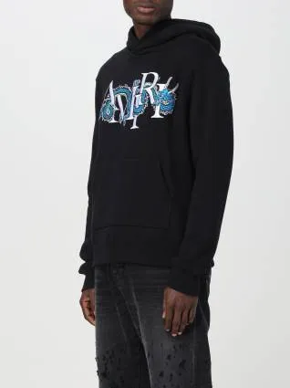 AMIRI  |Pullovers Street Style Long Sleeves Cotton Logo Hoodies