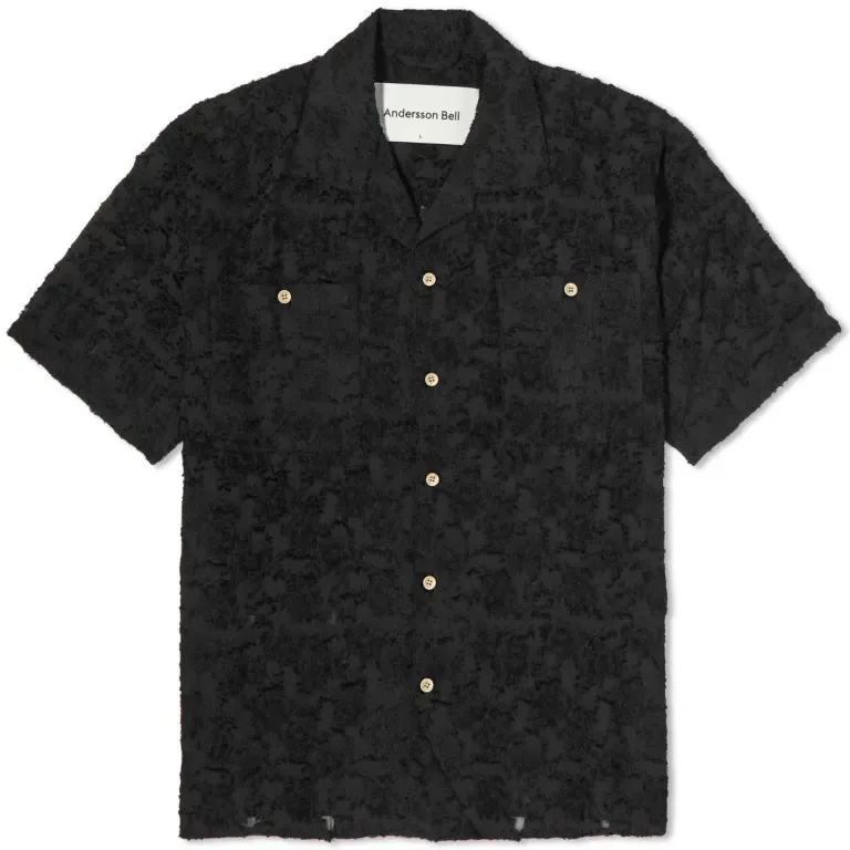 ANDERSSON BELL  |Plain Short Sleeves Front Button Shirts