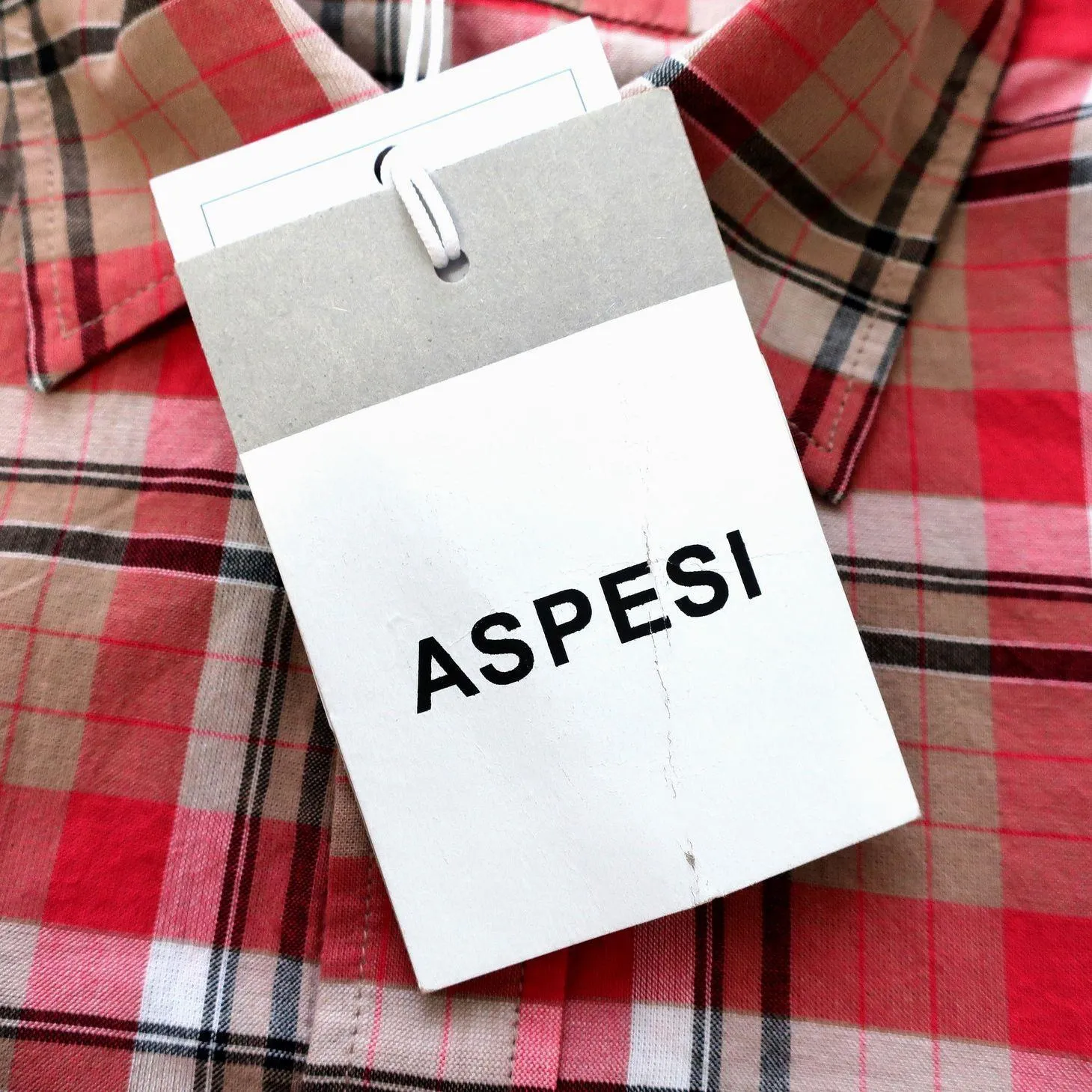 ASPESI  |Pullovers Tartan Other Plaid Patterns Long Sleeves Cotton