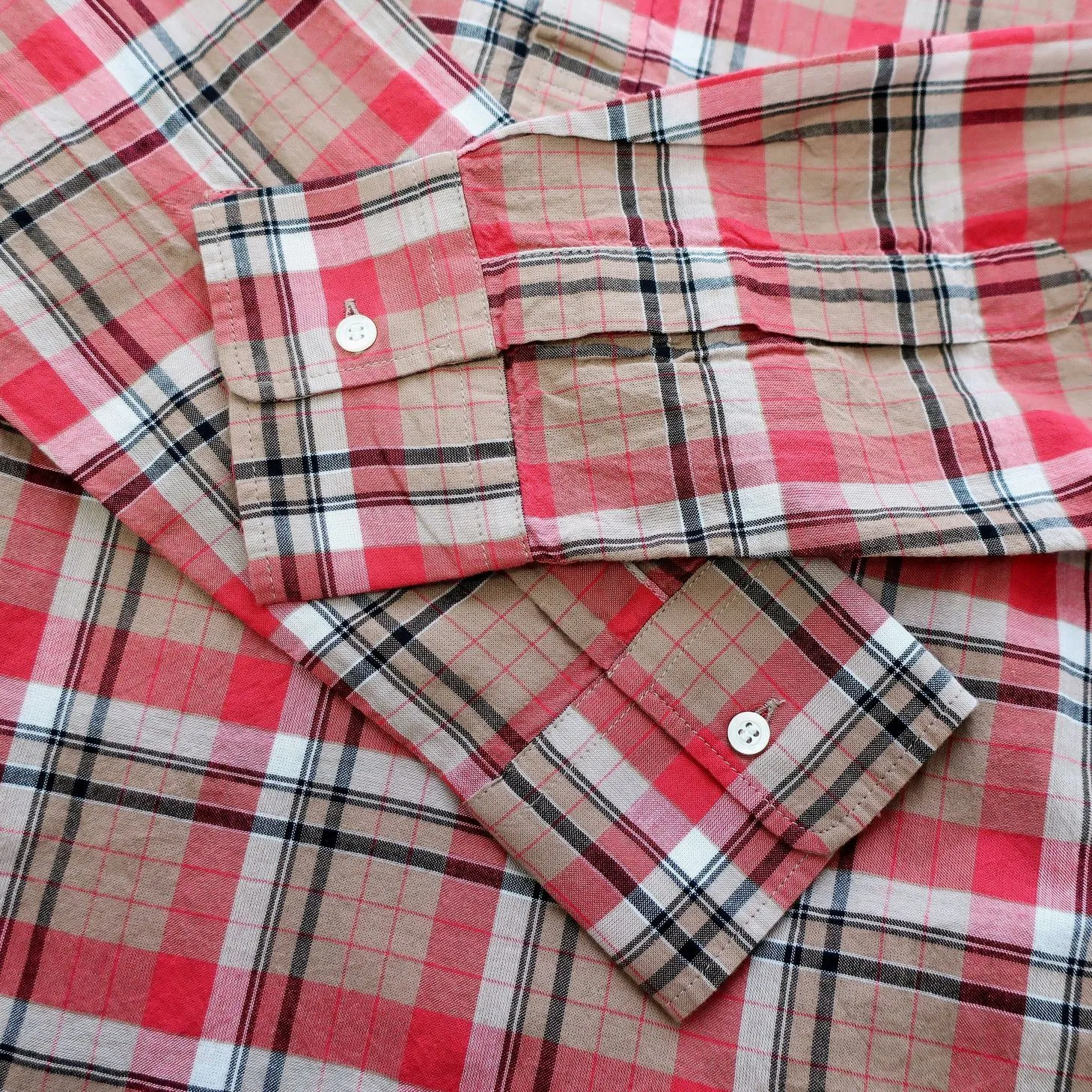 ASPESI  |Pullovers Tartan Other Plaid Patterns Long Sleeves Cotton