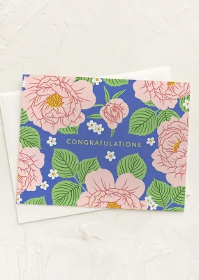 Backyard Roses Congratulations Card