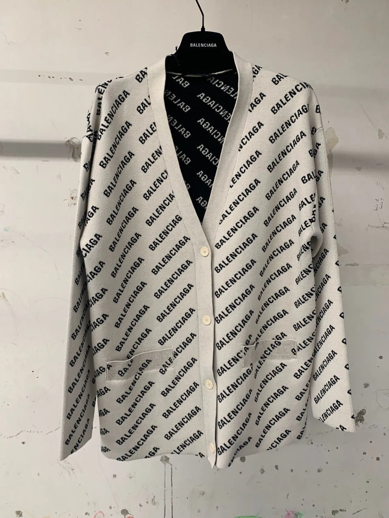 BALENCIAGA  |BALENCIAGA Jacquard logo Cardigans