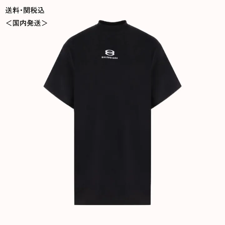 BALENCIAGA  |Crew Neck Pullovers Cotton Short Sleeves Logo Luxury