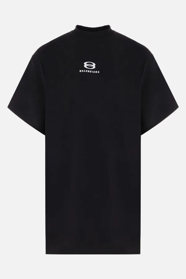 BALENCIAGA  |Crew Neck Pullovers Cotton Short Sleeves Logo Luxury