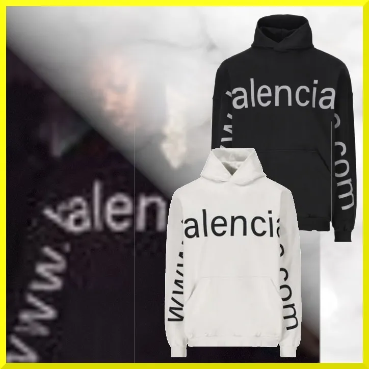 BALENCIAGA  |Pullovers Unisex Long Sleeves Plain Cotton Logo Luxury