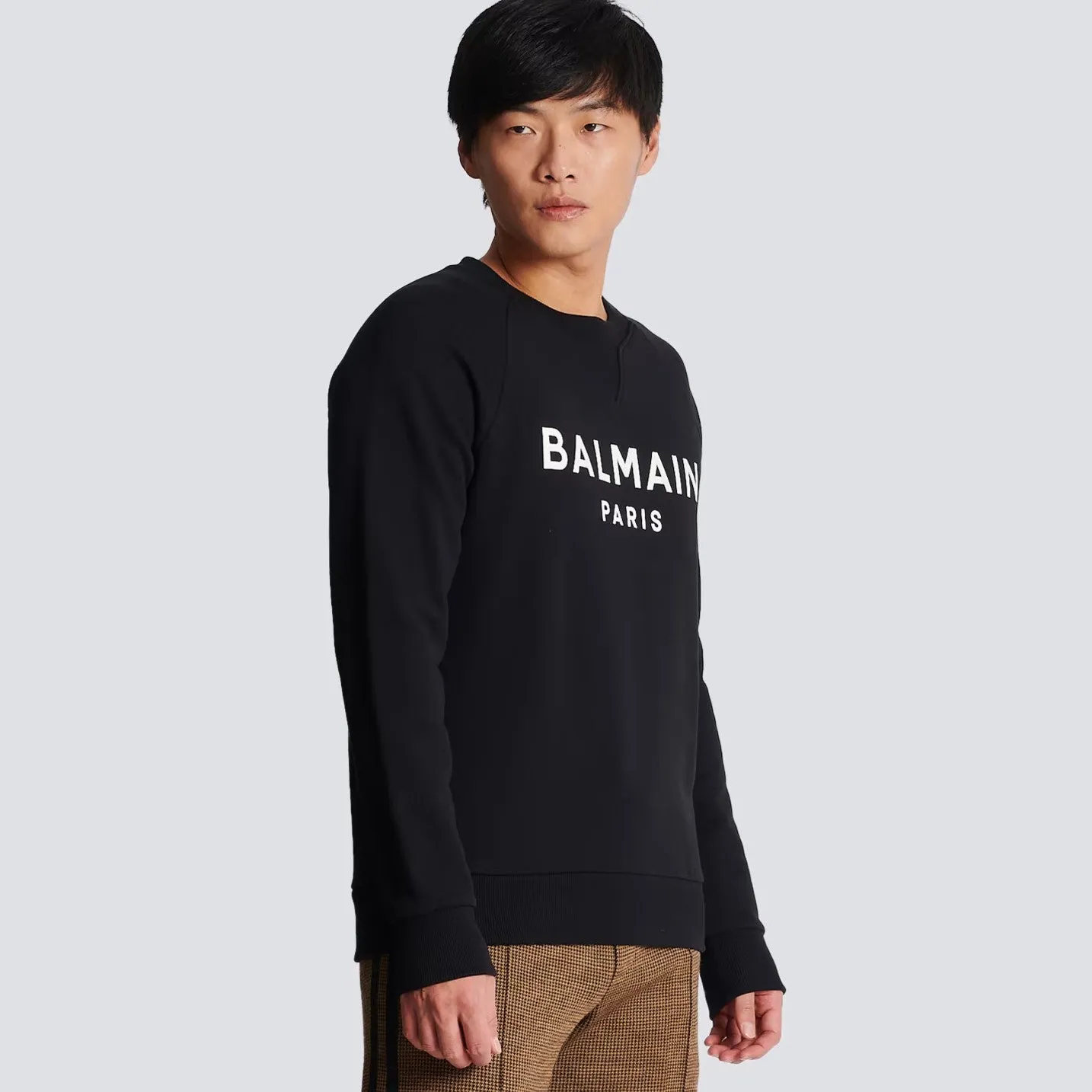 Balmain Cotton Printed Logo Sweatshirt