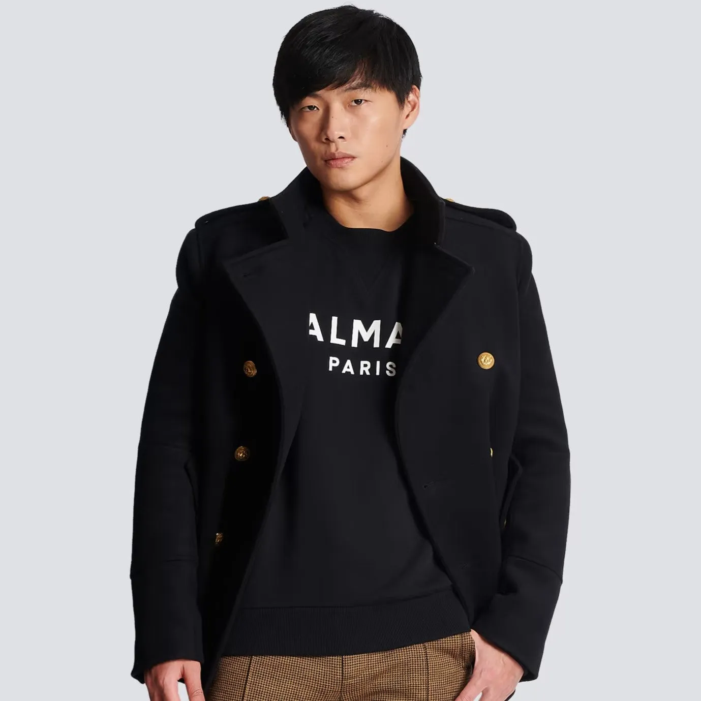 Balmain Cotton Printed Logo Sweatshirt