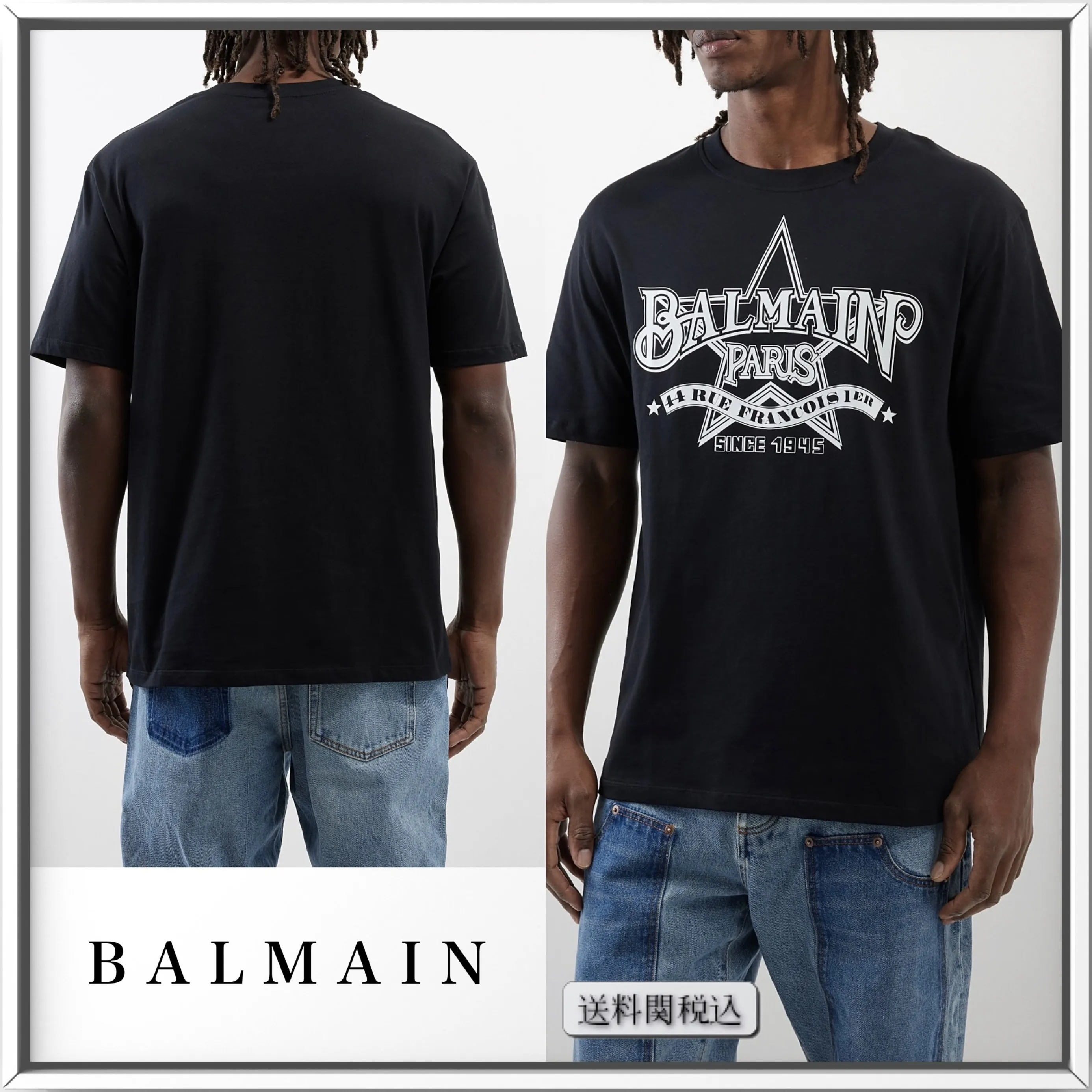 BALMAIN  |Crew Neck Cotton Short Sleeves Logo Luxury