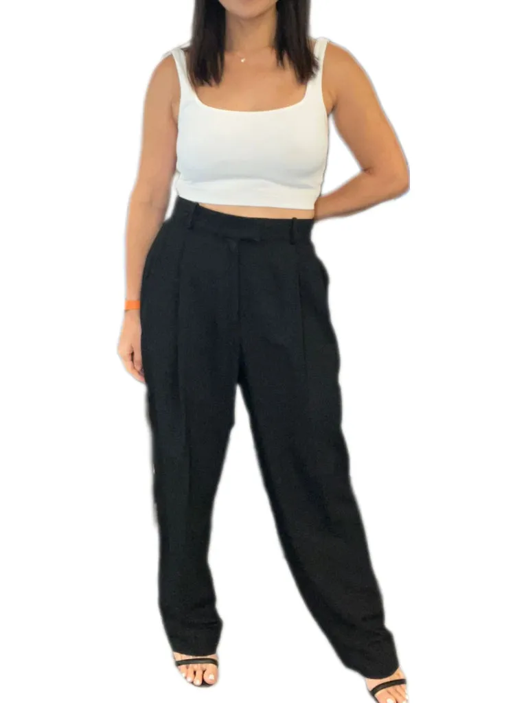 Bassike Black Casual Trousers - size 3