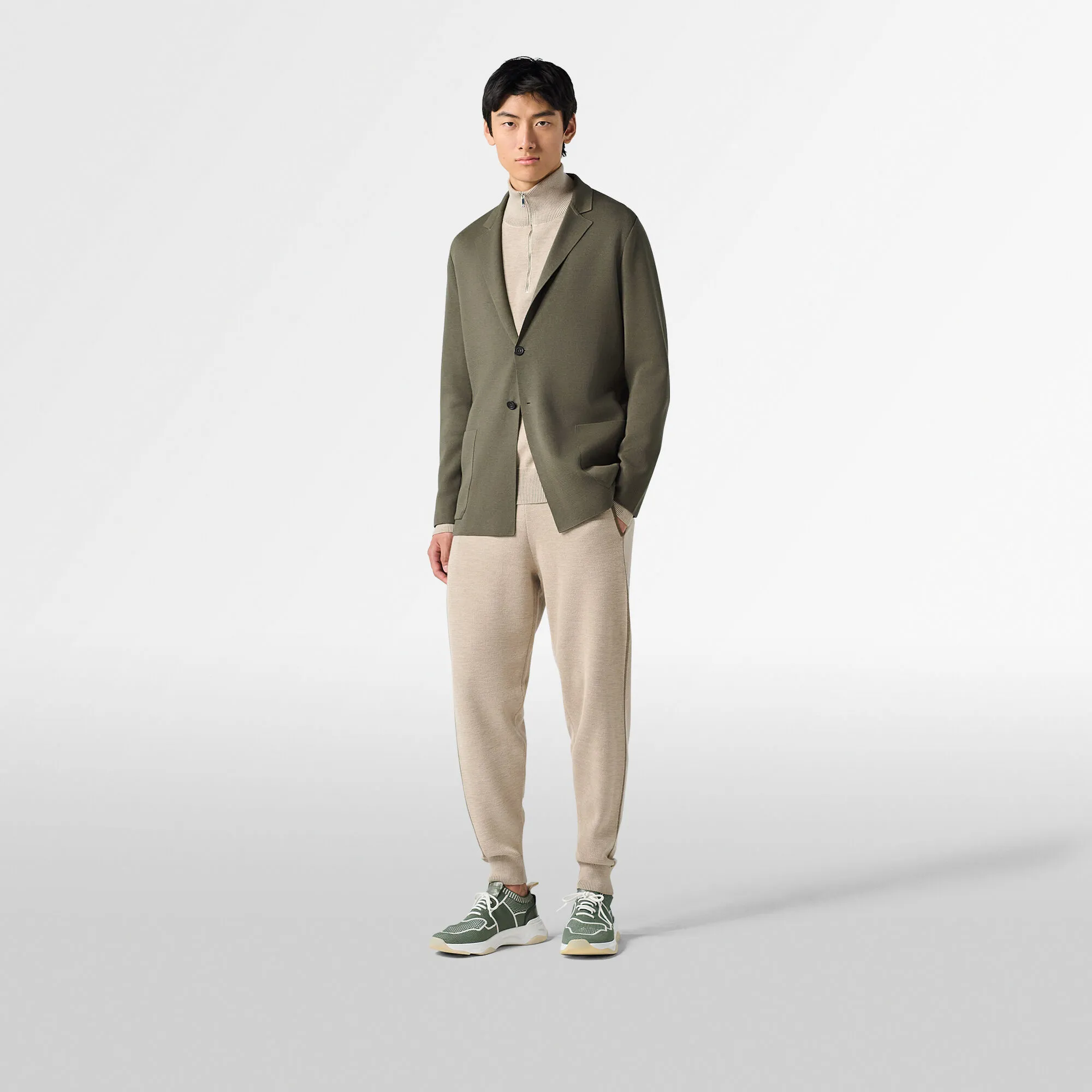 Berluti  |Pullovers Wool Silk Blended Fabrics Long Sleeves Plain