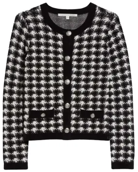 Black and White Houndstooth Primrose Cardigan