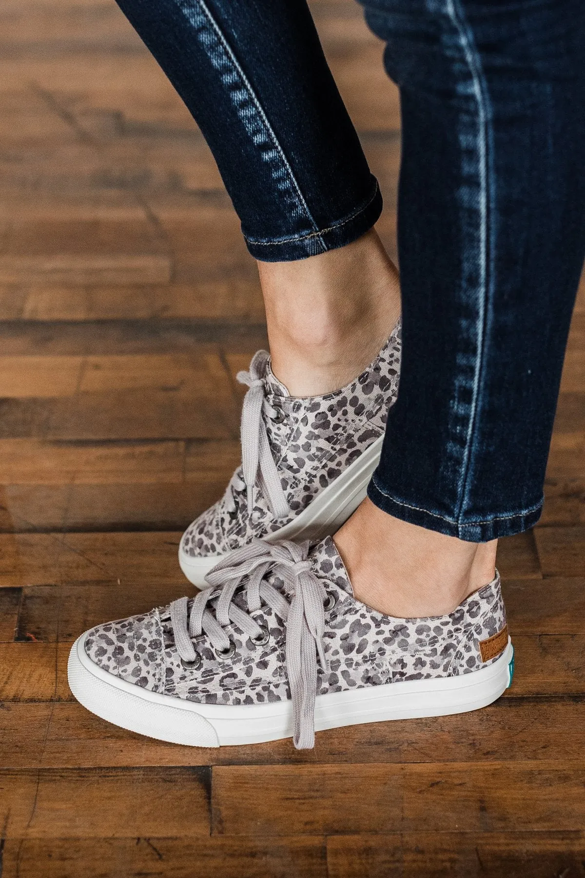 Blowfish Mikkie Sneakers- Grey Ocean Leopard