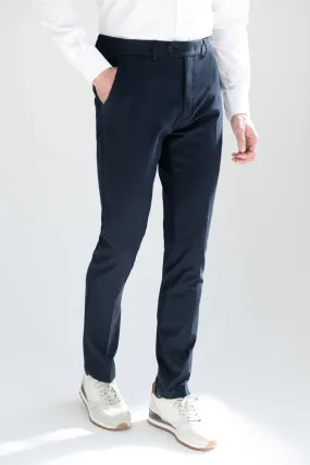 Blue cotton and cashmere Garda trousers - Made in Italy