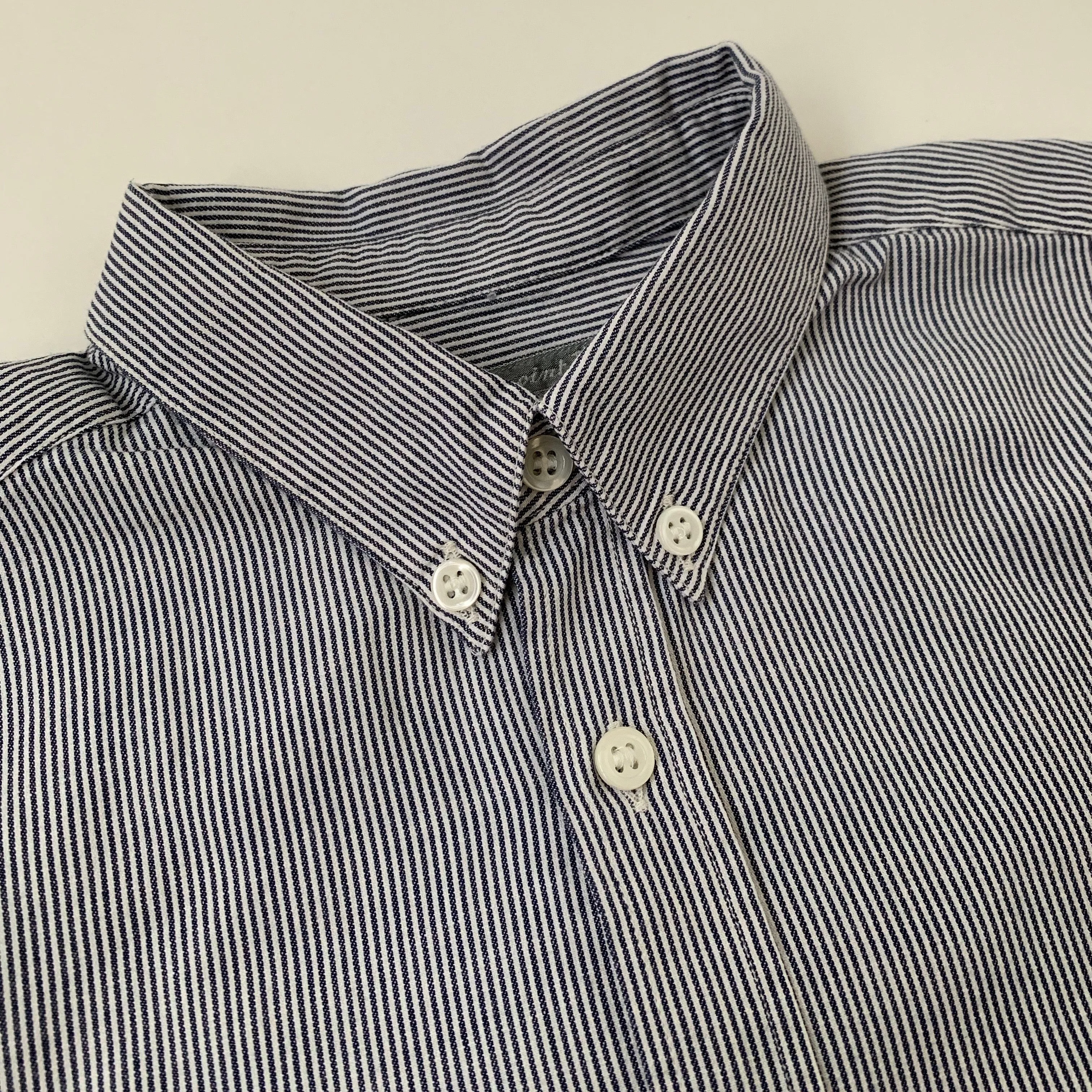 Bonpoint Blue And White Stripe Shirt: 8 Years