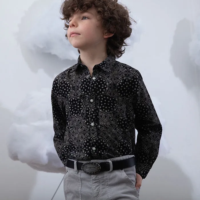 Bonpoint Child Paul Shirt Black Print