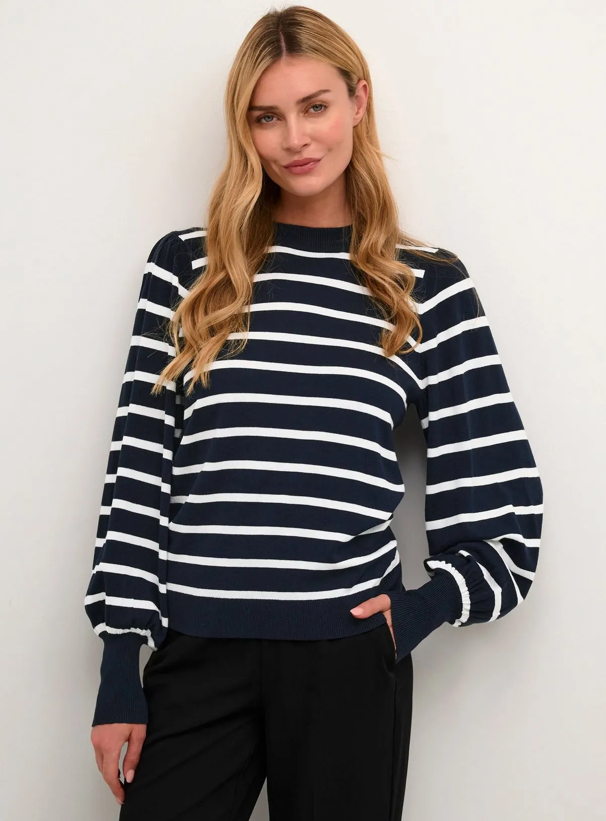 Buy KAFFE Kamala Striped Knit Pullover S | Jumpers | Tu