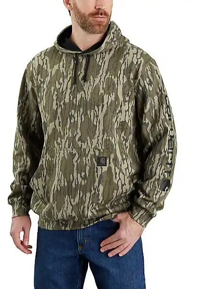 Carhartt  |Camouflage Long Sleeves Logos on the Sleeves Logo Hoodies