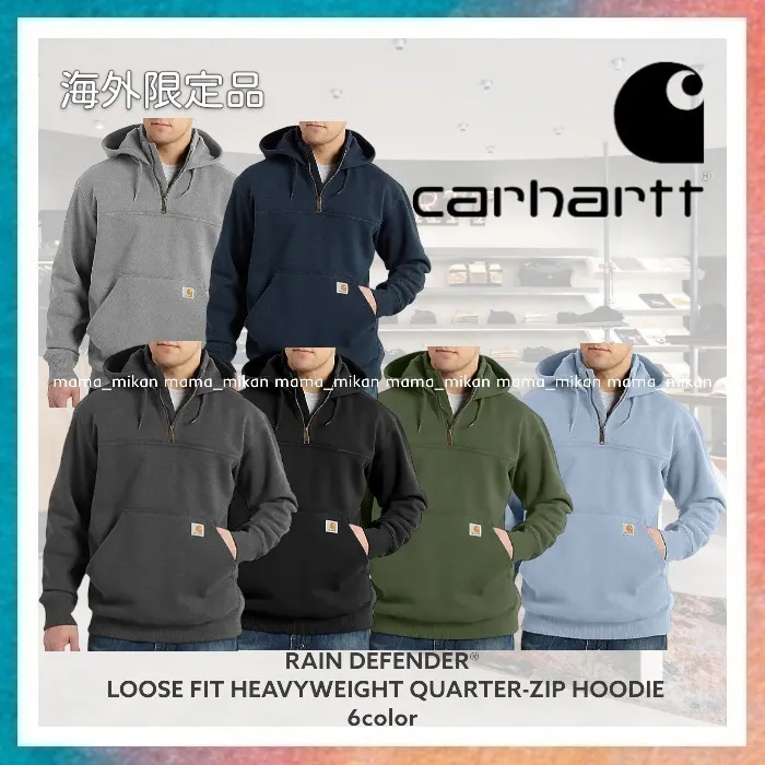 Carhartt  |Long Sleeves Plain Logos on the Sleeves Logo Hoodies