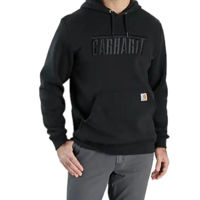 Carhartt  |Sweat Long Sleeves Plain Logos on the Sleeves Logo Hoodies