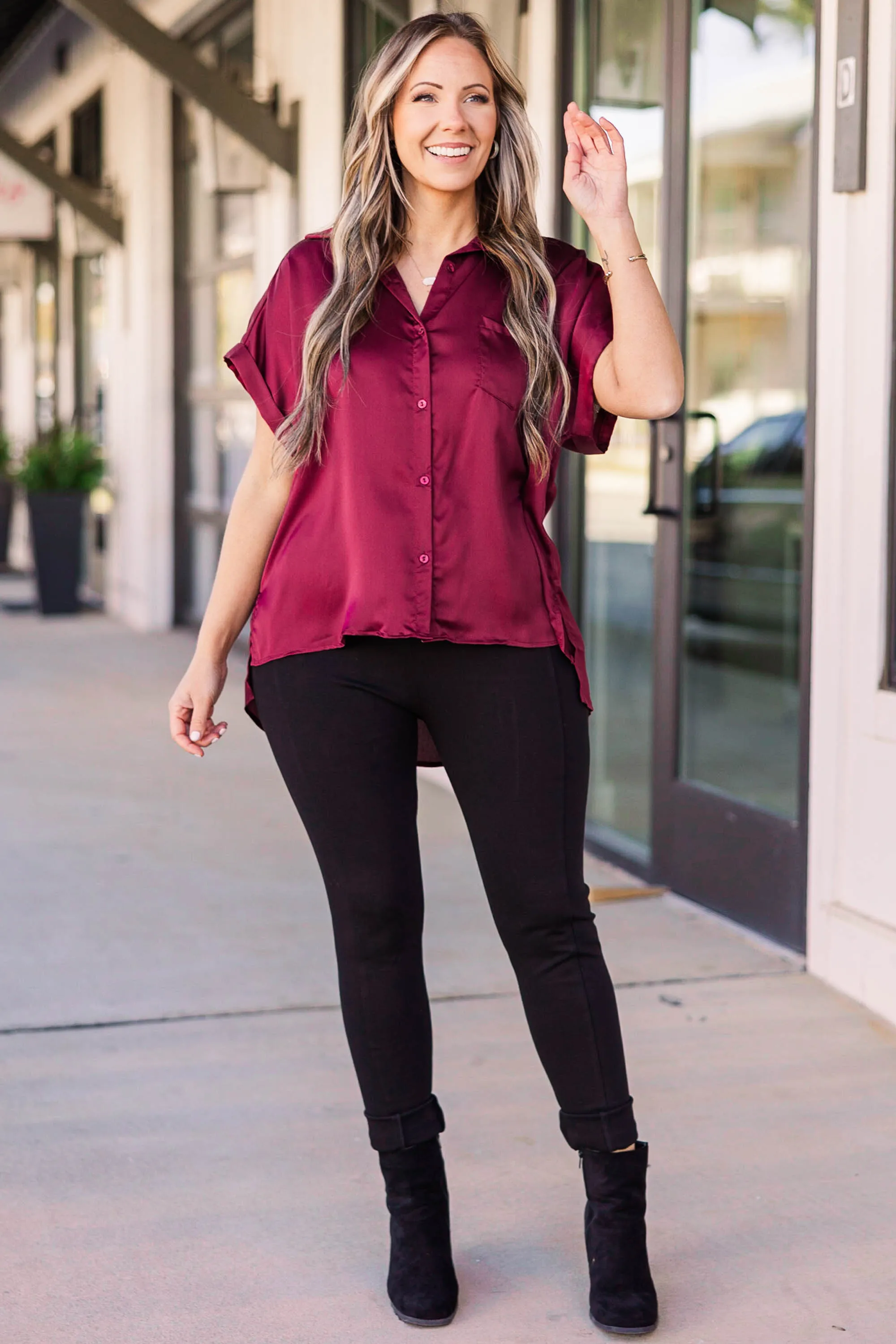 Carnation Kisses Top, Plum