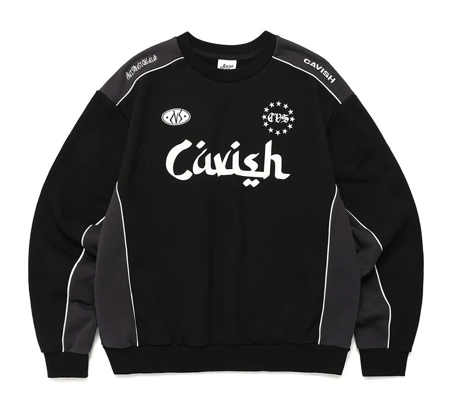 CAVISH  |Unisex Street Style Long Sleeves Logo Sweatshirts