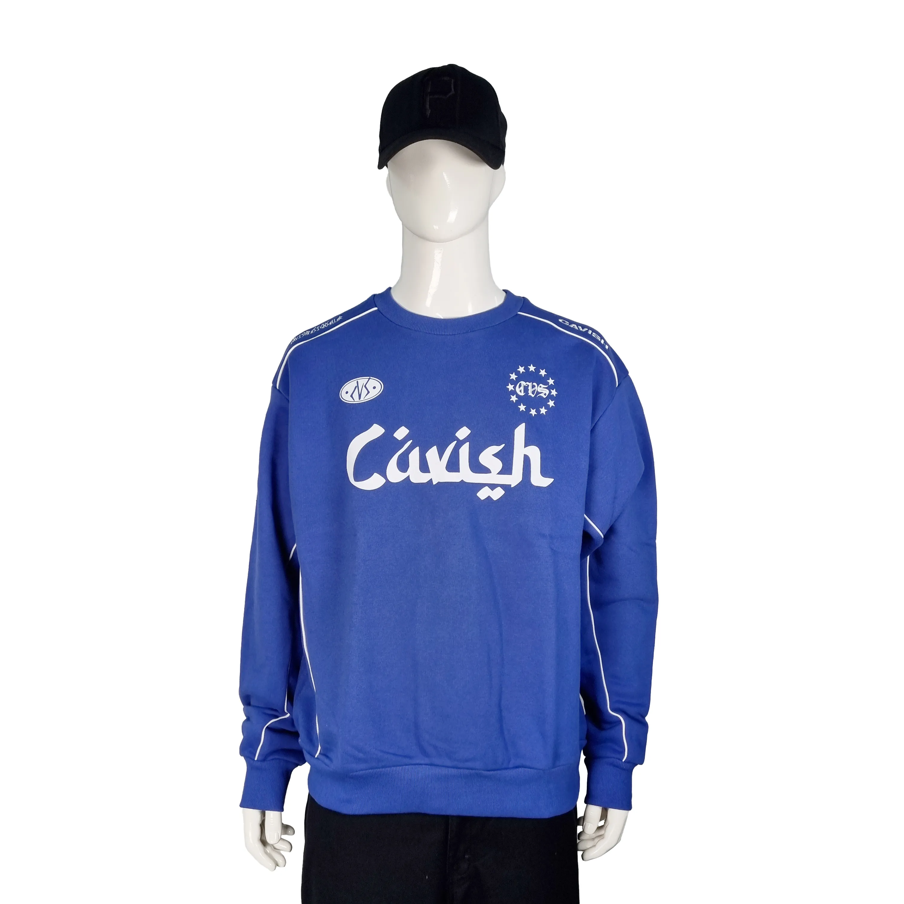 CAVISH  |Unisex Street Style Long Sleeves Logo Sweatshirts