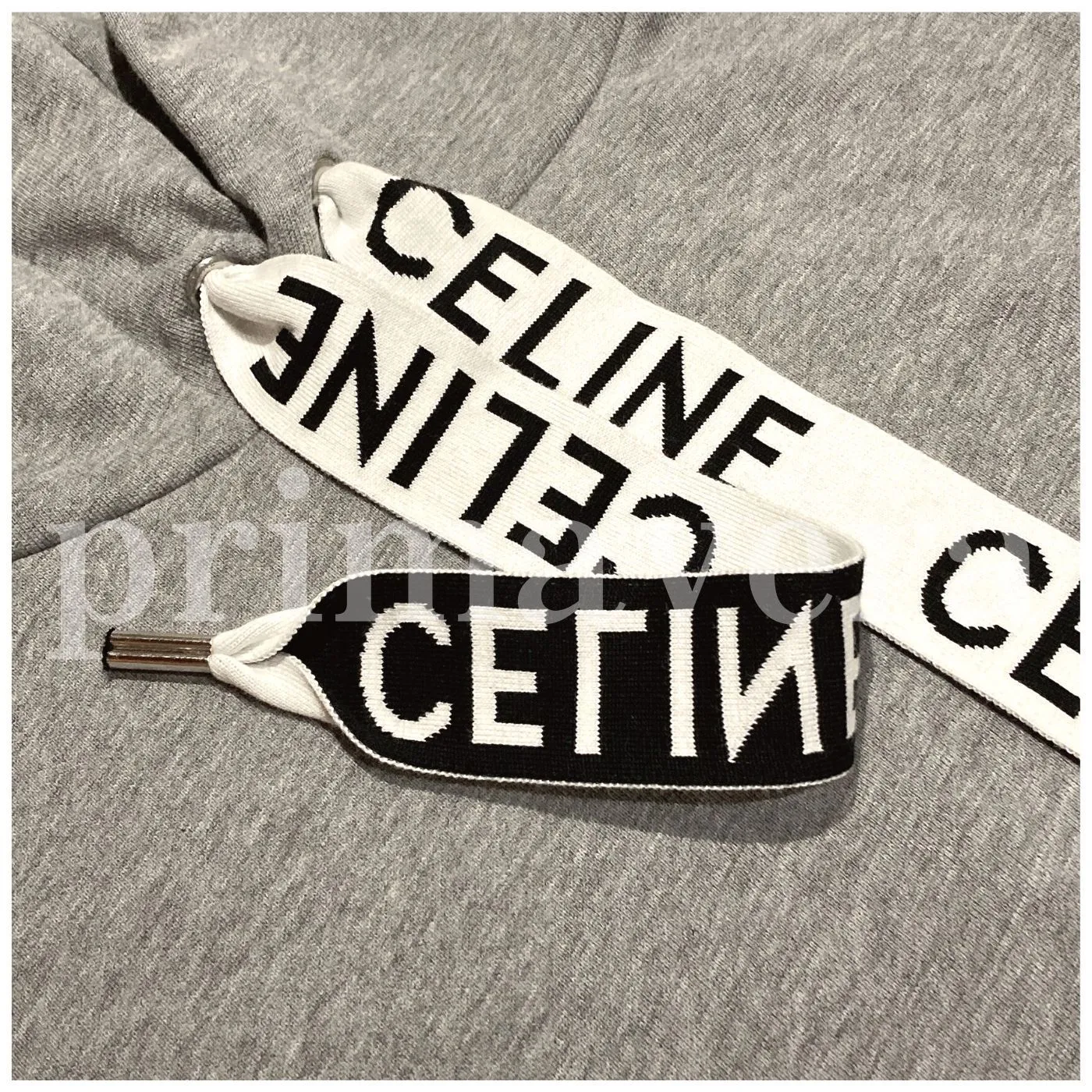 CELINE  |Loose hooded sweatshirt in cotton fleece