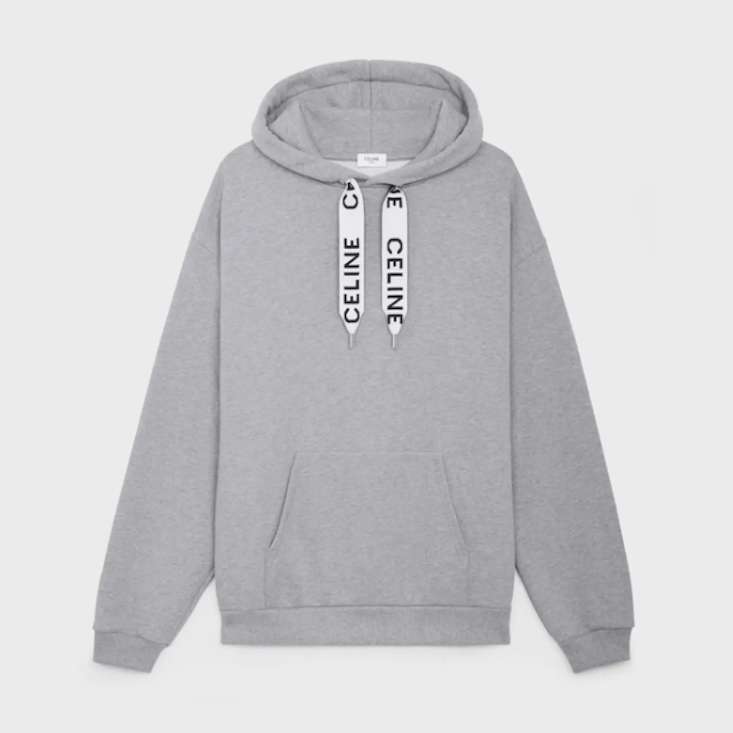 CELINE  |Loose hooded sweatshirt in cotton fleece