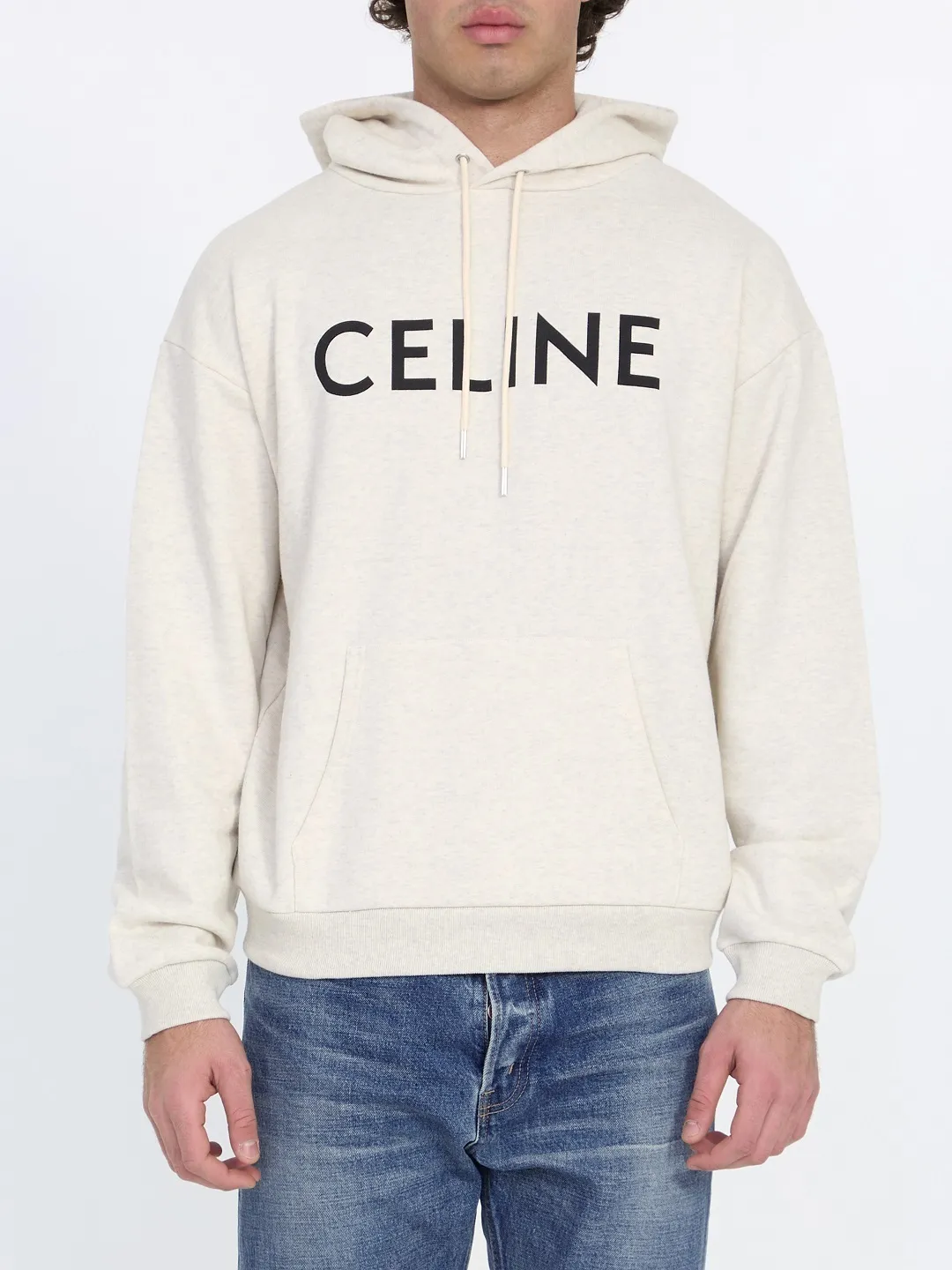 CELINE  |Pullovers Long Sleeves Plain Cotton Logo Luxury Hoodies