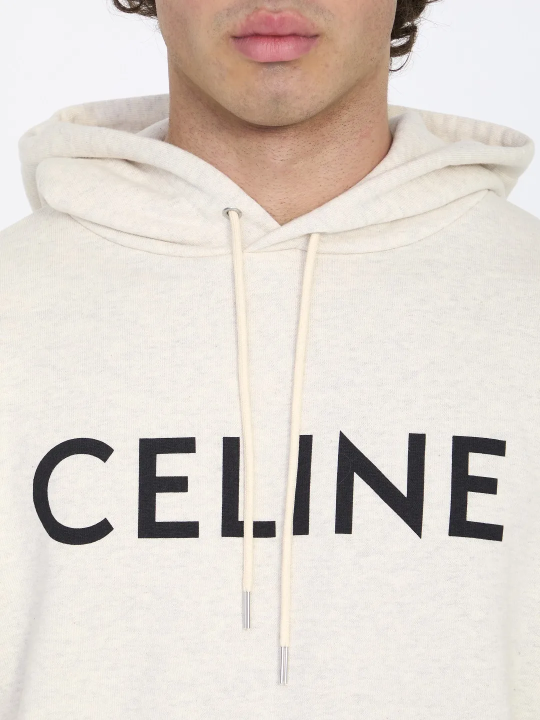 CELINE  |Pullovers Long Sleeves Plain Cotton Logo Luxury Hoodies