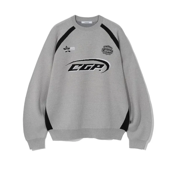 Code graphy  |Casual Style Unisex Long Sleeves Plain Logo