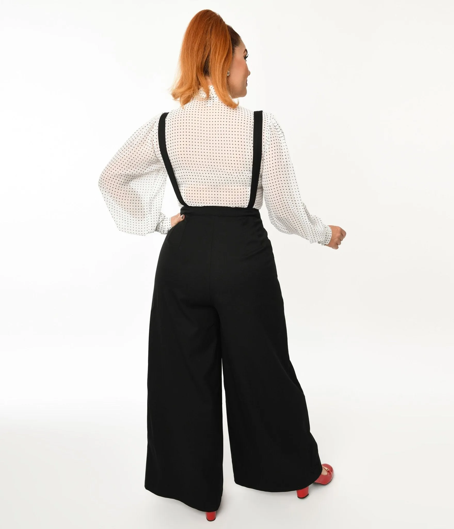 Collectif 1940s Black Glynda Suspender Pants