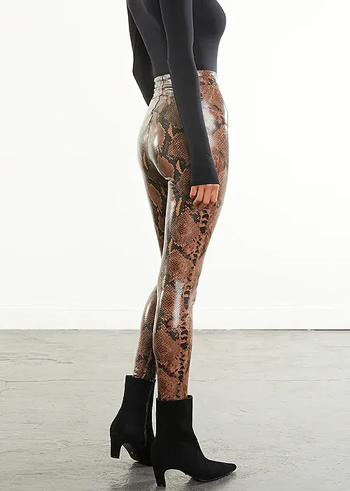 Commando Faux Leather Animal Fashion Leggings ()