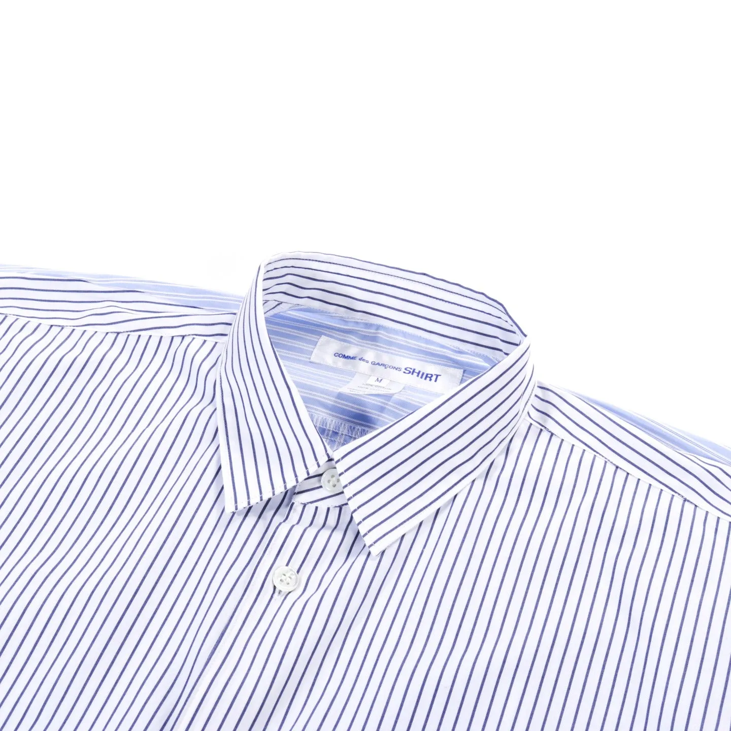 COMME DES GARCONS SHIRT B033 DOUBLE SLEEVE SHIRT BLUE / STRIPES