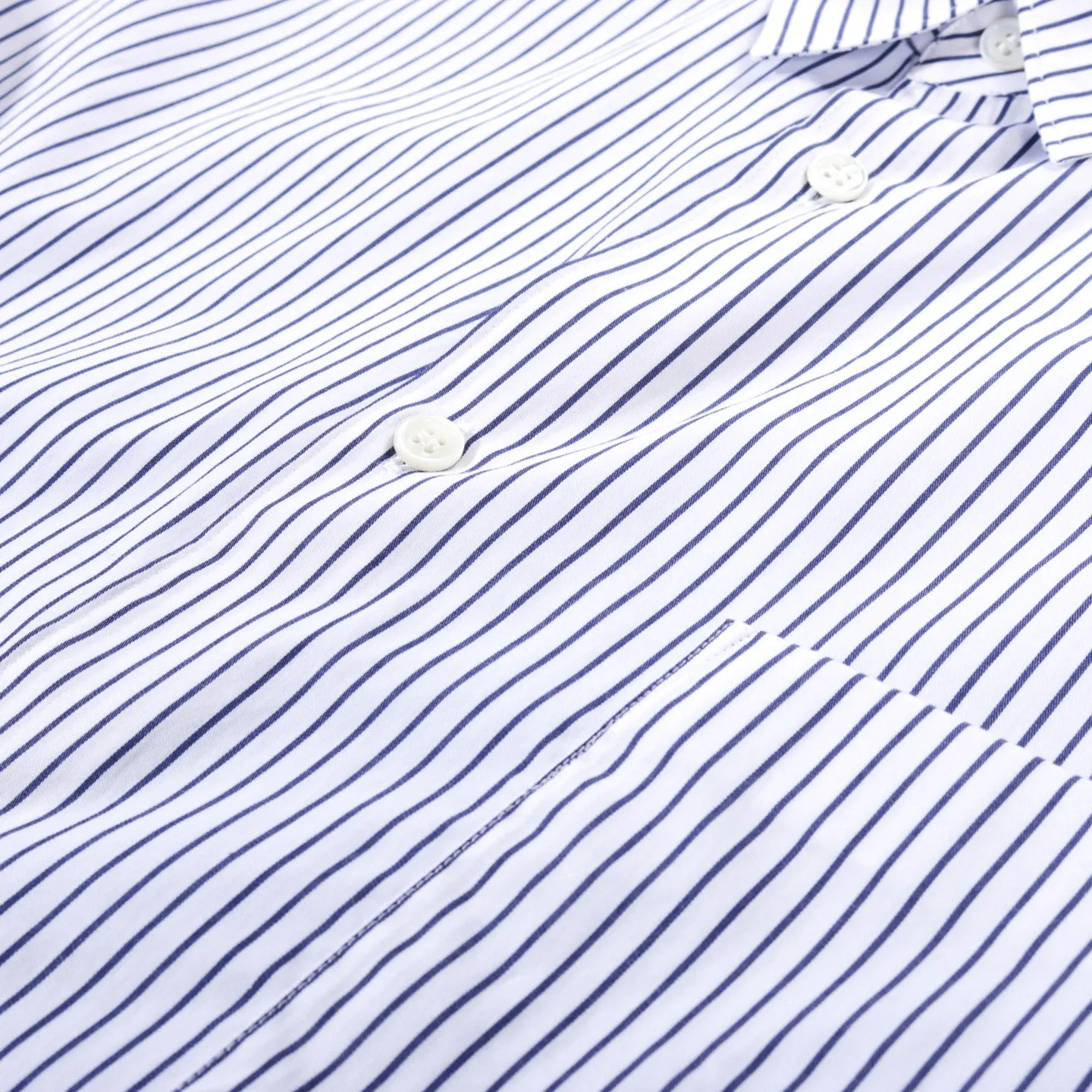 COMME DES GARCONS SHIRT B033 DOUBLE SLEEVE SHIRT BLUE / STRIPES