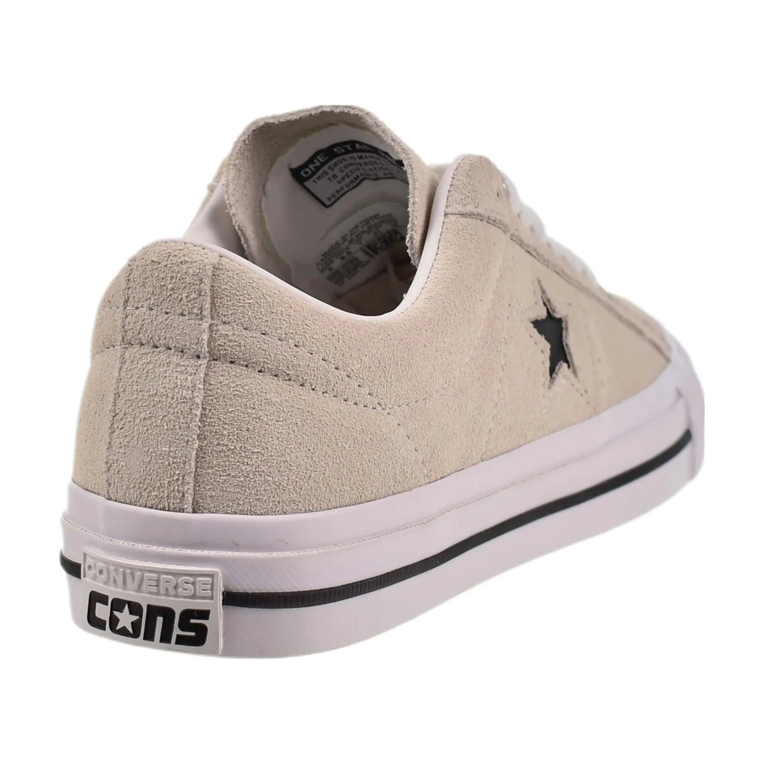 Converse One Star Pro Suede Low Top Men's Shoes Egret-White-Black