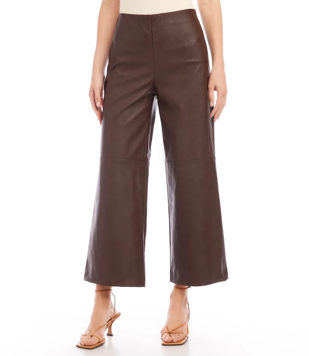 Cropped Vegan Leather Pants