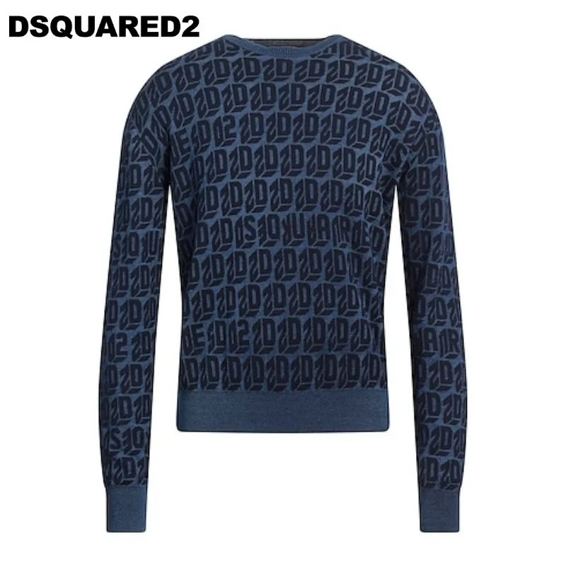 D SQUARED2  |Crew Neck Pullovers Long Sleeves Logo Luxury Sweaters