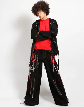 Doom Skull Pant Blk/Red Stitch