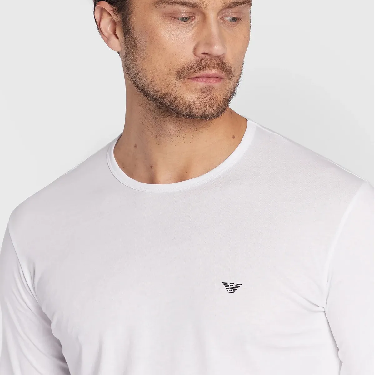 EMPORIO ARMANI  |Crew Neck Cotton Short Sleeves Logo Crew Neck T-Shirts