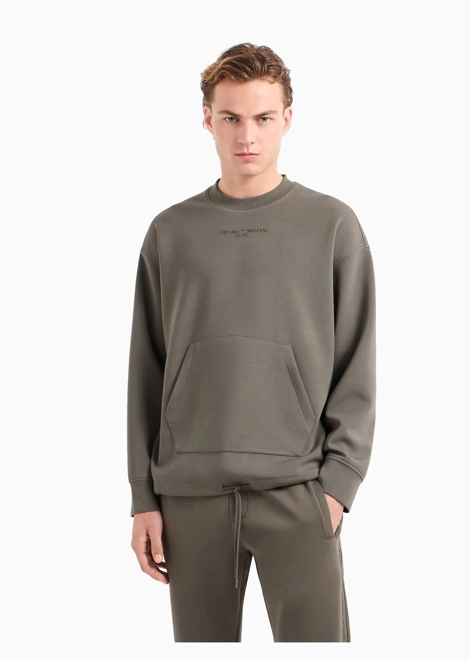 EMPORIO ARMANI  |Pullovers Street Style Long Sleeves Plain Hoodies