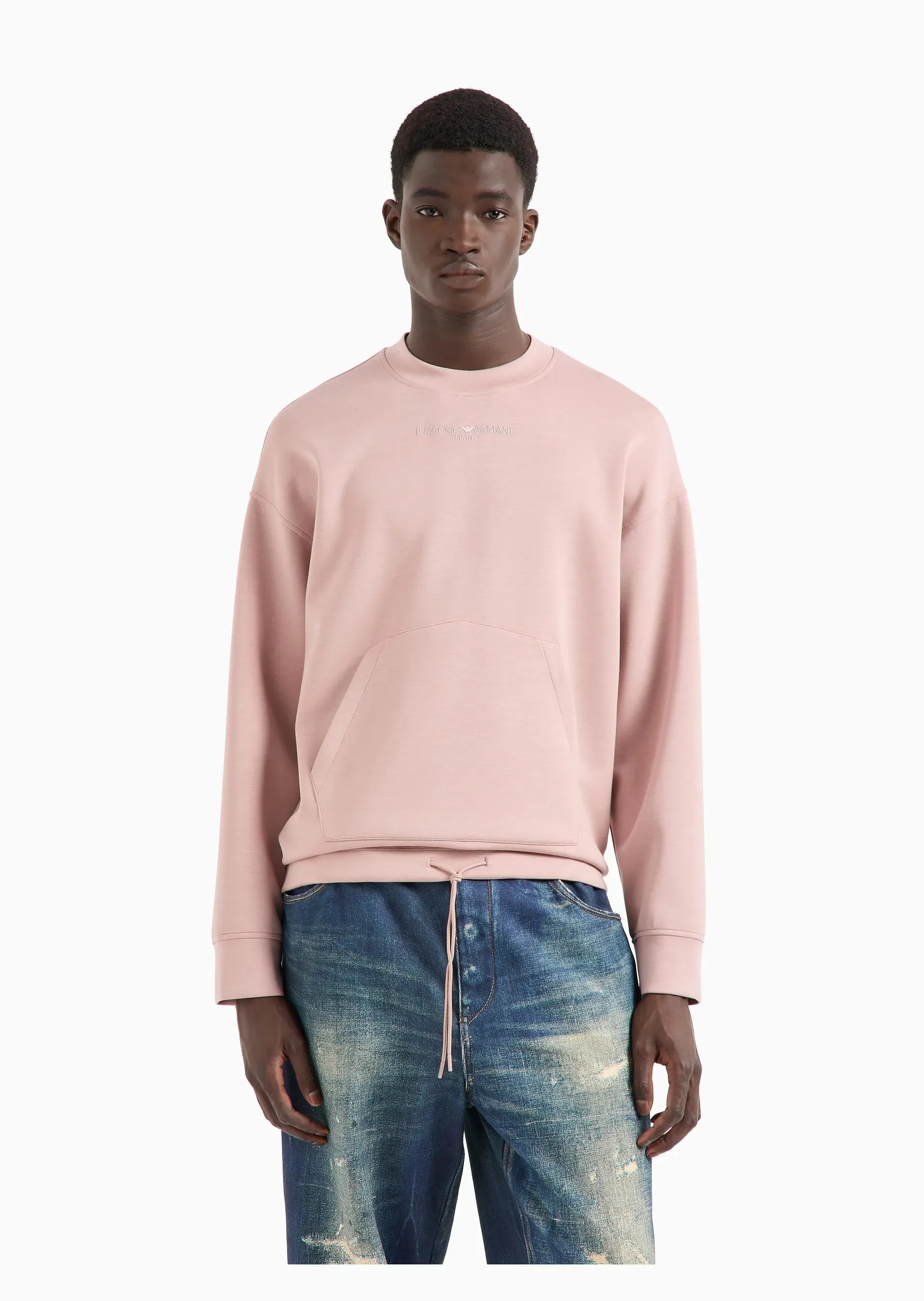 EMPORIO ARMANI  |Pullovers Street Style Long Sleeves Plain Hoodies