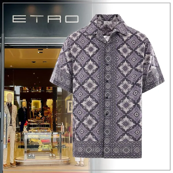 ETRO  |Short Sleeves Luxury Shirts